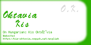 oktavia kis business card